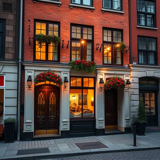 Fotografi af Lys & Skygge Fotografis studie udefra, der viser en hyggelig facade i Vestergade, København.